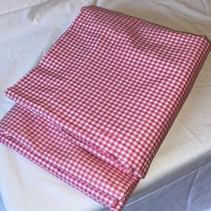 2 Pottery Barn Pink Gingham Curtain pole pocket panels 44x84
